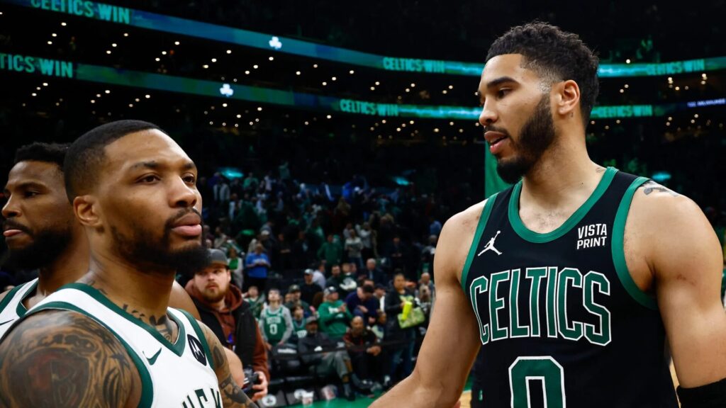 Damian Lillard Jayson Tatum Boston Celtics