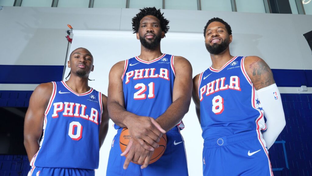 76ers embiid paul george tyrese maxey