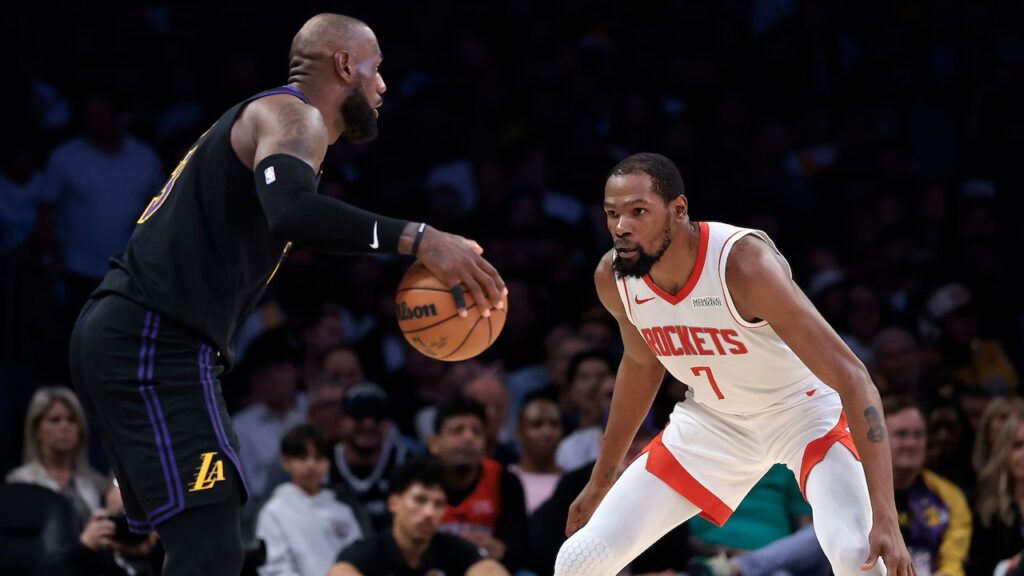 LeBron James e Kevin Durant nella serie tra Lakers e Rockets