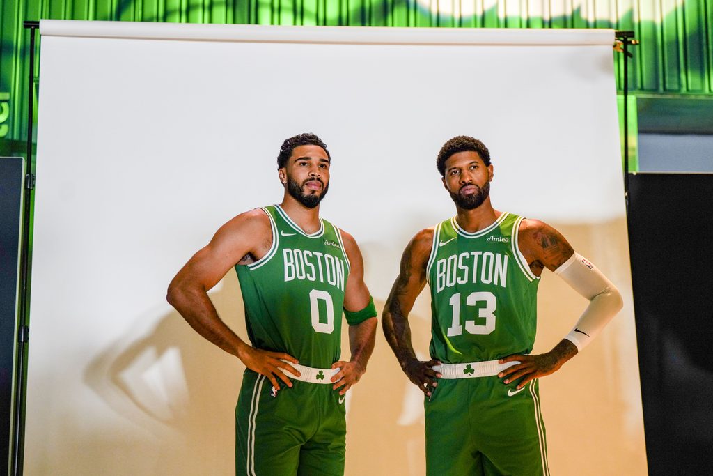 Boston Celtics, in foto Paul George e Tatum